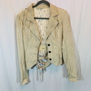 Daytrip Vegan Lace Back Leather Jacket